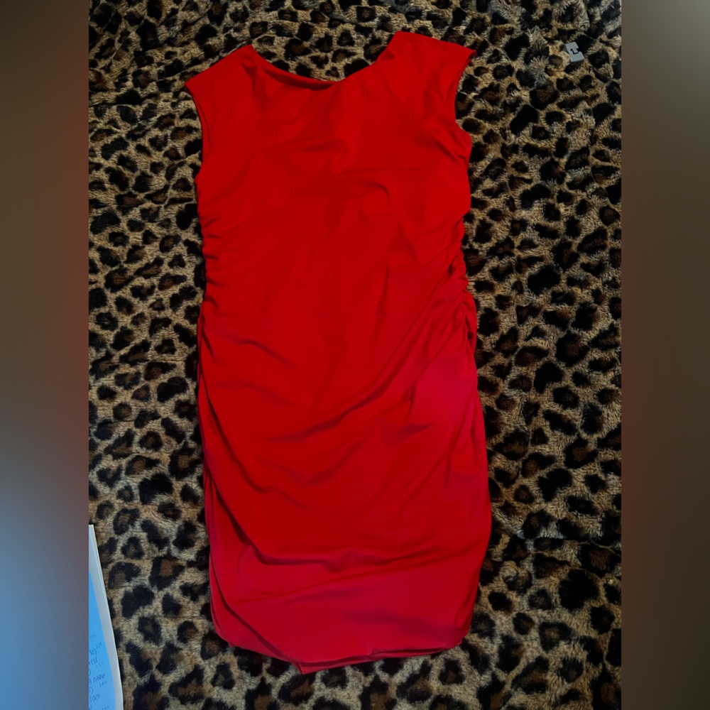 Lucy in the Sky Fiery Red Midi Dress